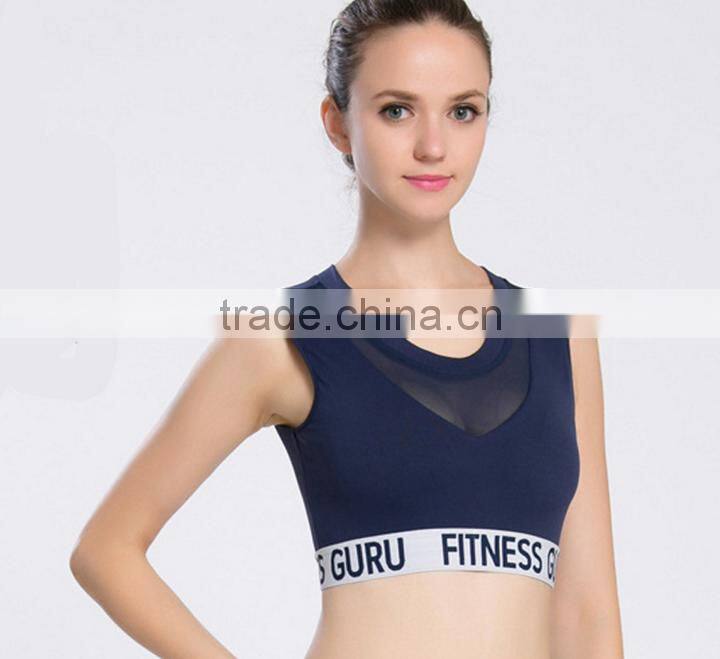 2017 New OEM Customized Your Own Brand Logo Elastic Band Lace Bralettes 95%Cotton 5%Spandex Sexy Sport Bikini Bra Crop Top