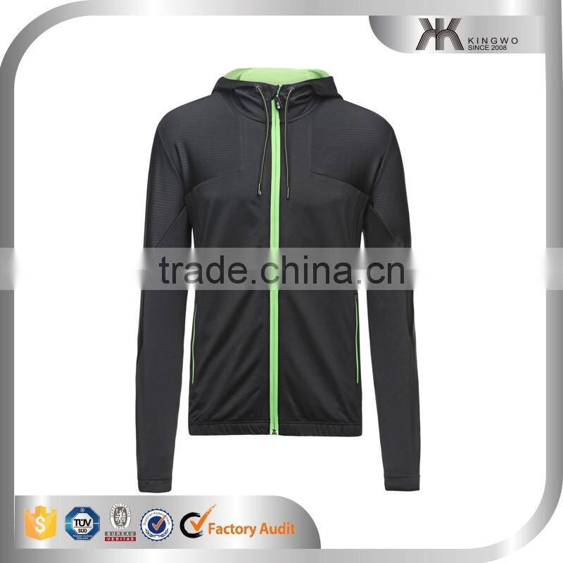 Custom lightweight running jacket men fleece lined polyster sport jacket