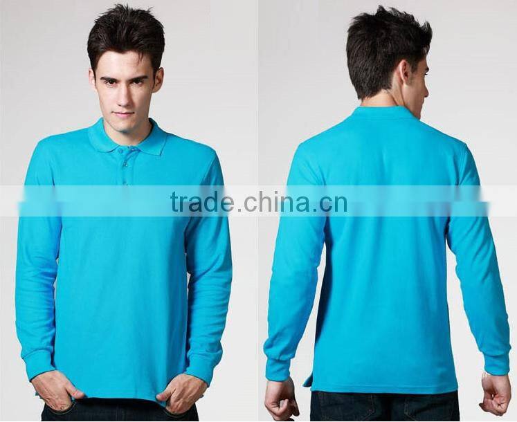 2016 New Brand Men's Long Sleeve Polo Shirt Man's Sloid Color Causal Polo Shirts