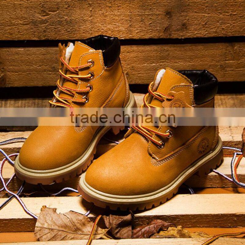 Size 23-42 2016 New Kids Boots Girls Child Winter Lace Up Shoes