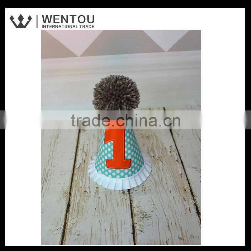 Wholesale Navy Blue and Green Argyle number Birthday Hat