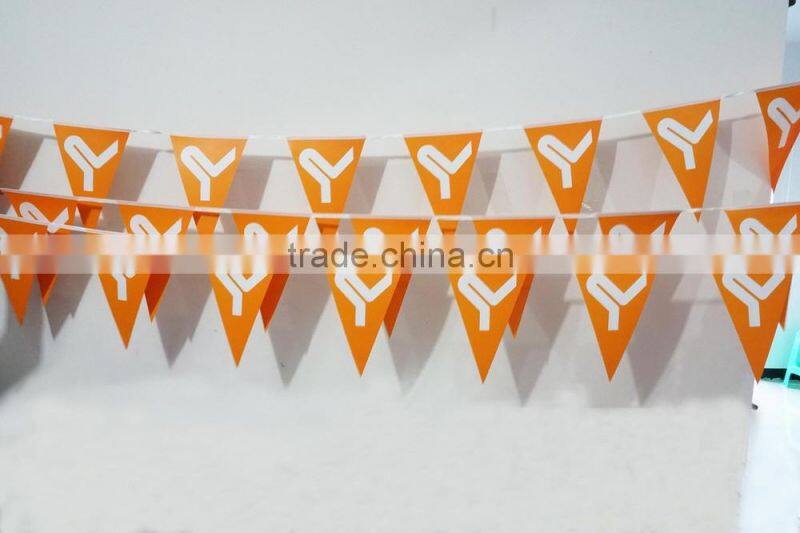 printed triangle string flag