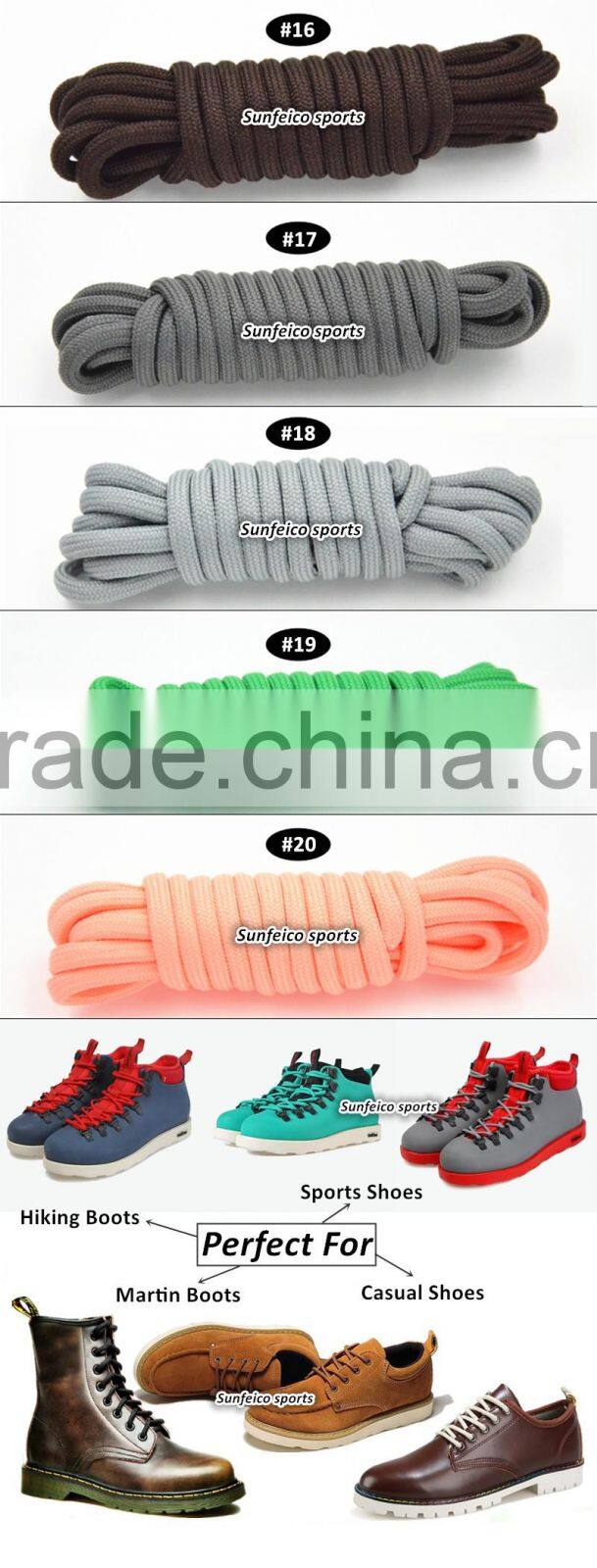 Dark Grey Polyester Yeezy Rope Laces For Runners - Plain Rope Laces Amazon Supplier - Elegant Lace for Ladies