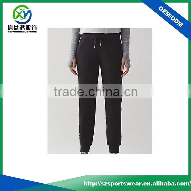 OEM custom made high quality 100% polyester women jogger pants sports wear running pants