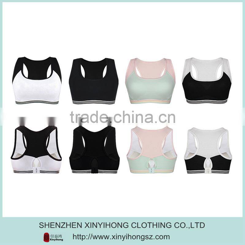 nylon/spandex dry fit color combination OEM service sports bra
