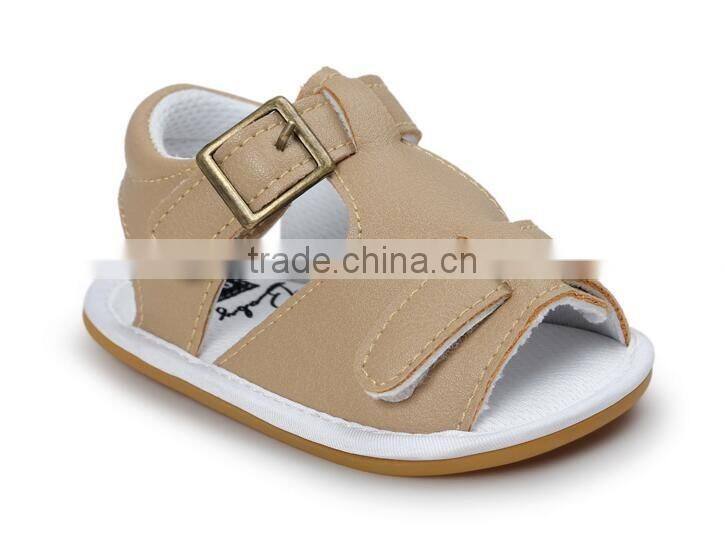 2017 new design baby girl sandals, leather baby sandals