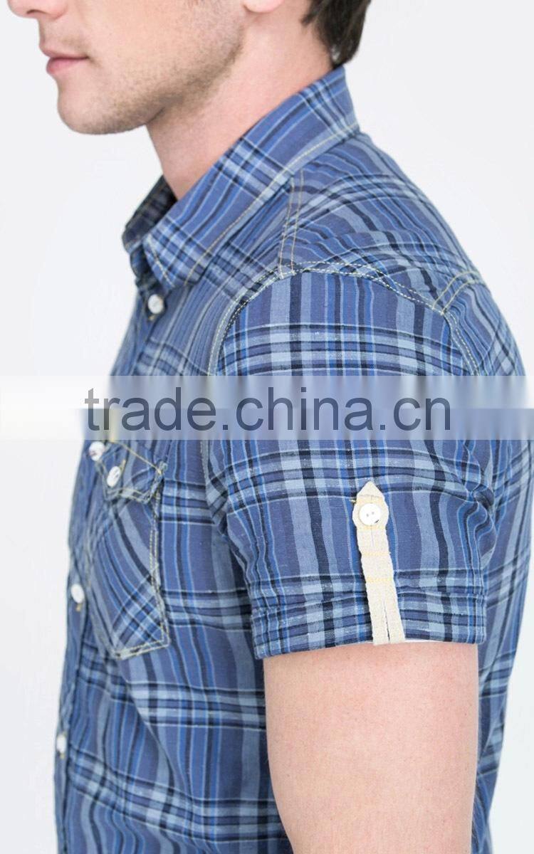 2015 new model 100 % cotton men's shirt with long sleves and high quality from Chinese factory