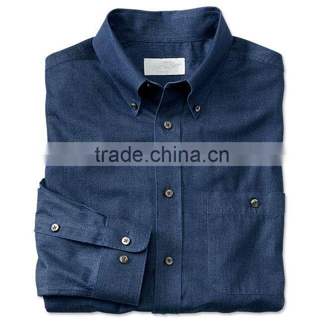 2016 men's Pure Cotton Denim/cowboy casual Shirts