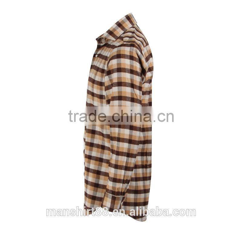 2016 spread collar long sleeve men's thick flannel shirts