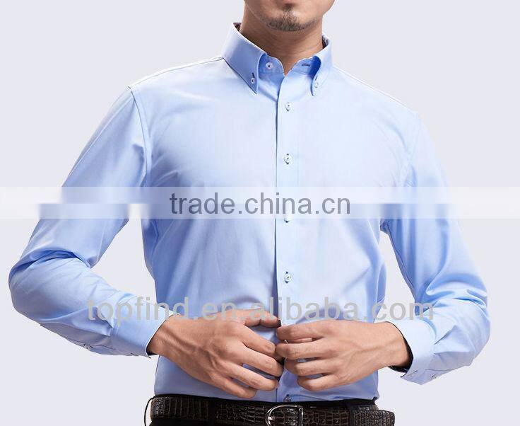 Fashion matched white color long sleeve dress cotton shirts for suit