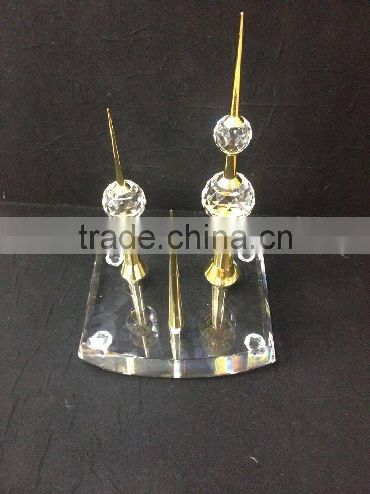 Hight Quality Crystal 24k Kuwait tower model for souvenir gift JC-05
