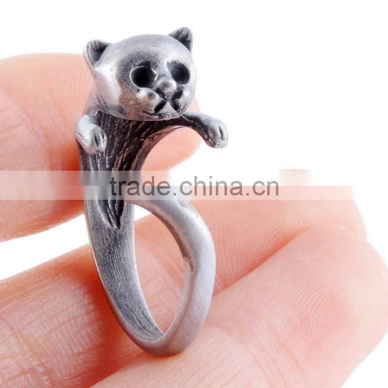 Cat Animal Wrap Rings for Men & Women and Girls Boys Unique Rings Fine Jewelry Resizable