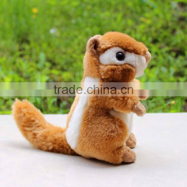 Custom plush toy 18cm wild animal cute squirrel kids gift plush squirrel toy