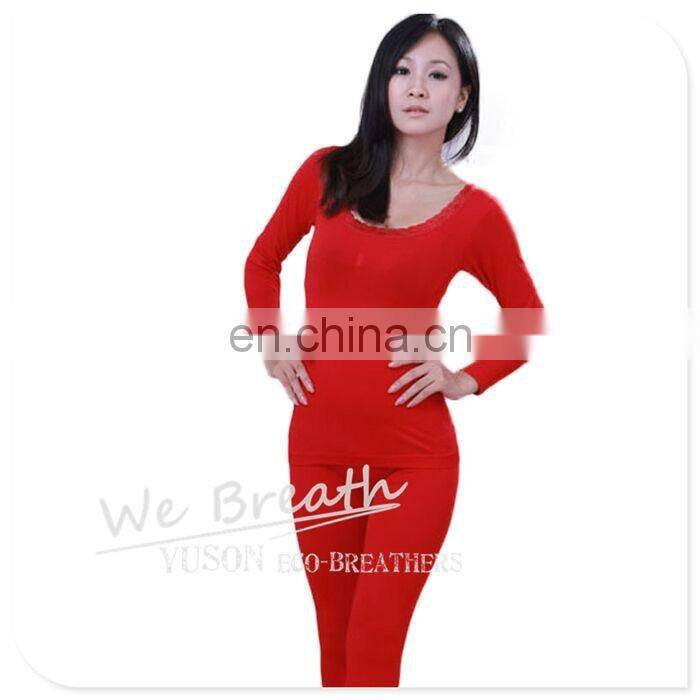 Bamboo Seamless Lace Neck Designed Undergarment Suit