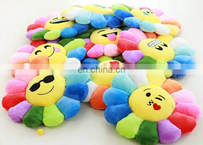 OEM Service Emoji Emoticon Yellow Round Cushion Soft Toys Pillow Plush