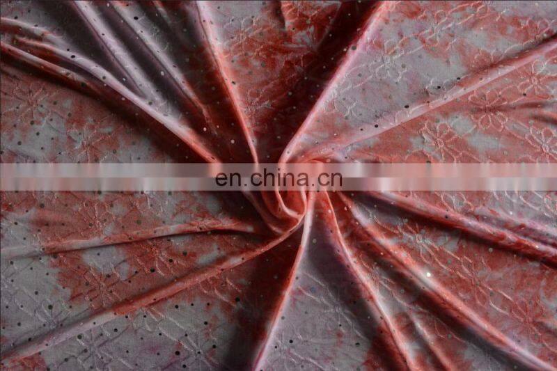 polyester jacquard japanese printed spangle silk fabric made in China