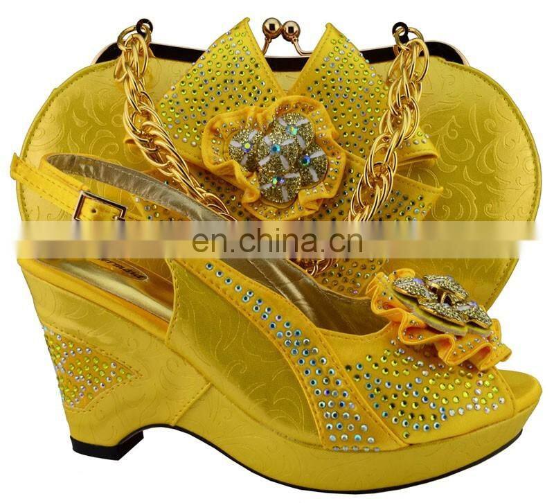 ladies italian shoe and bag/ wedding wedge shoe bags