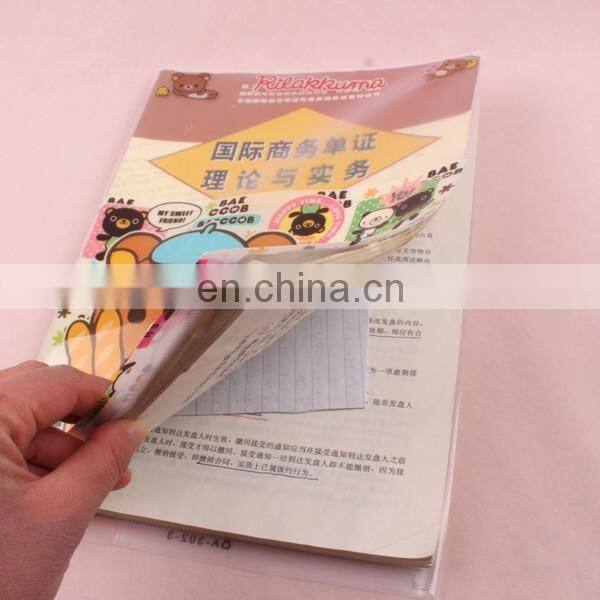 2016 wholesale pvc book cover, plastic book cover,transparent pvc book cover