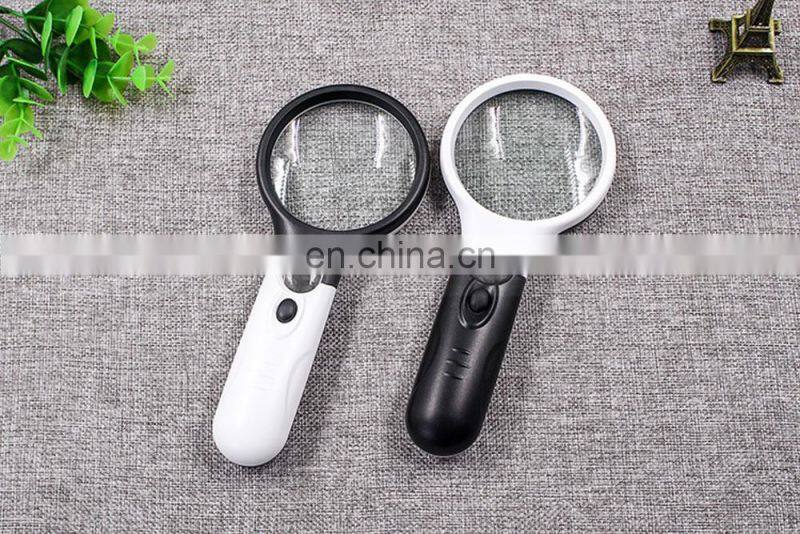 3 LED Reading Magnifying Glass 3X 45X Handheld Magnifier