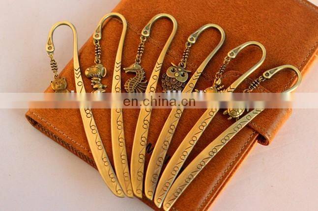 custom metal bookmarks antique metal bookmarks with animal charms vintage bookmarks