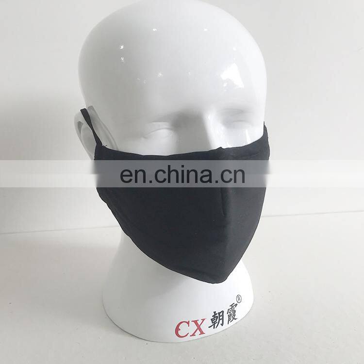 Anti air pollution popular custom printed black cotton face mask
