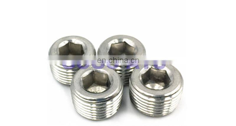High quality 1/4'' inch stainless steel threaded 304 inner hexagon Blocked head Stuffy head oil metal tube fittings plug
