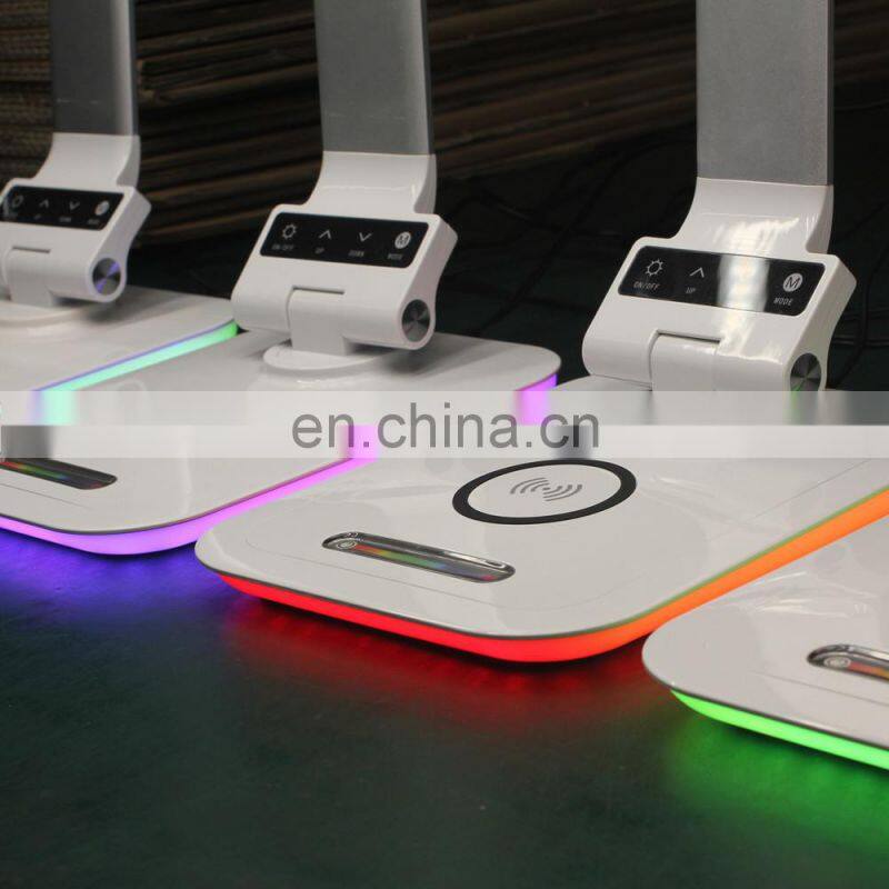 Stretchable flex led table lamp with RGB base for reading books, office