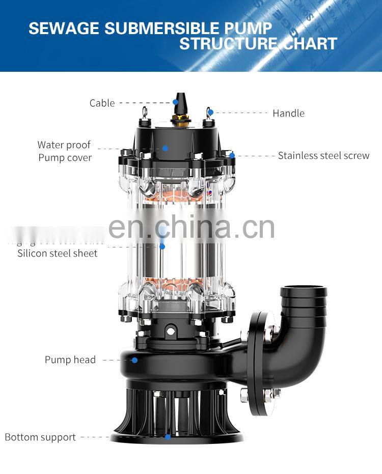 WQD WQ Series There Phase 75 HP Submercible Industrial Water Pressure Pump Small