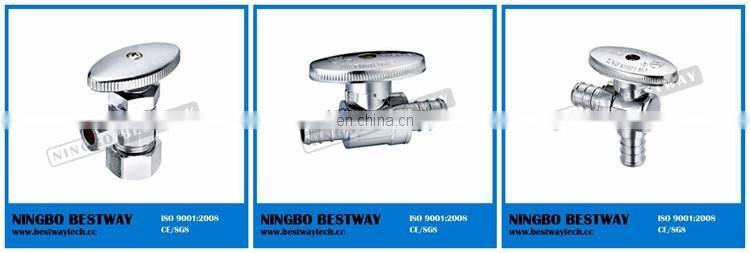Chrom Plated Brass Angle Stop Valve with Pex Connection