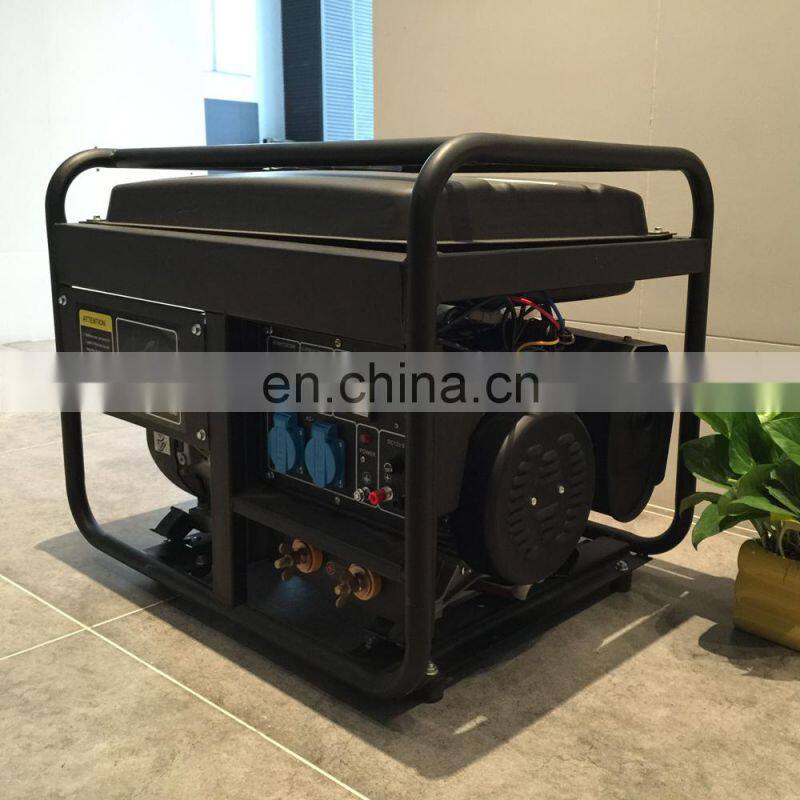 BS6500WGDP White BISON China Taizhou 5kva12v Portable Gasoline Motor Generator Welding machine Dual-use Welder Machine