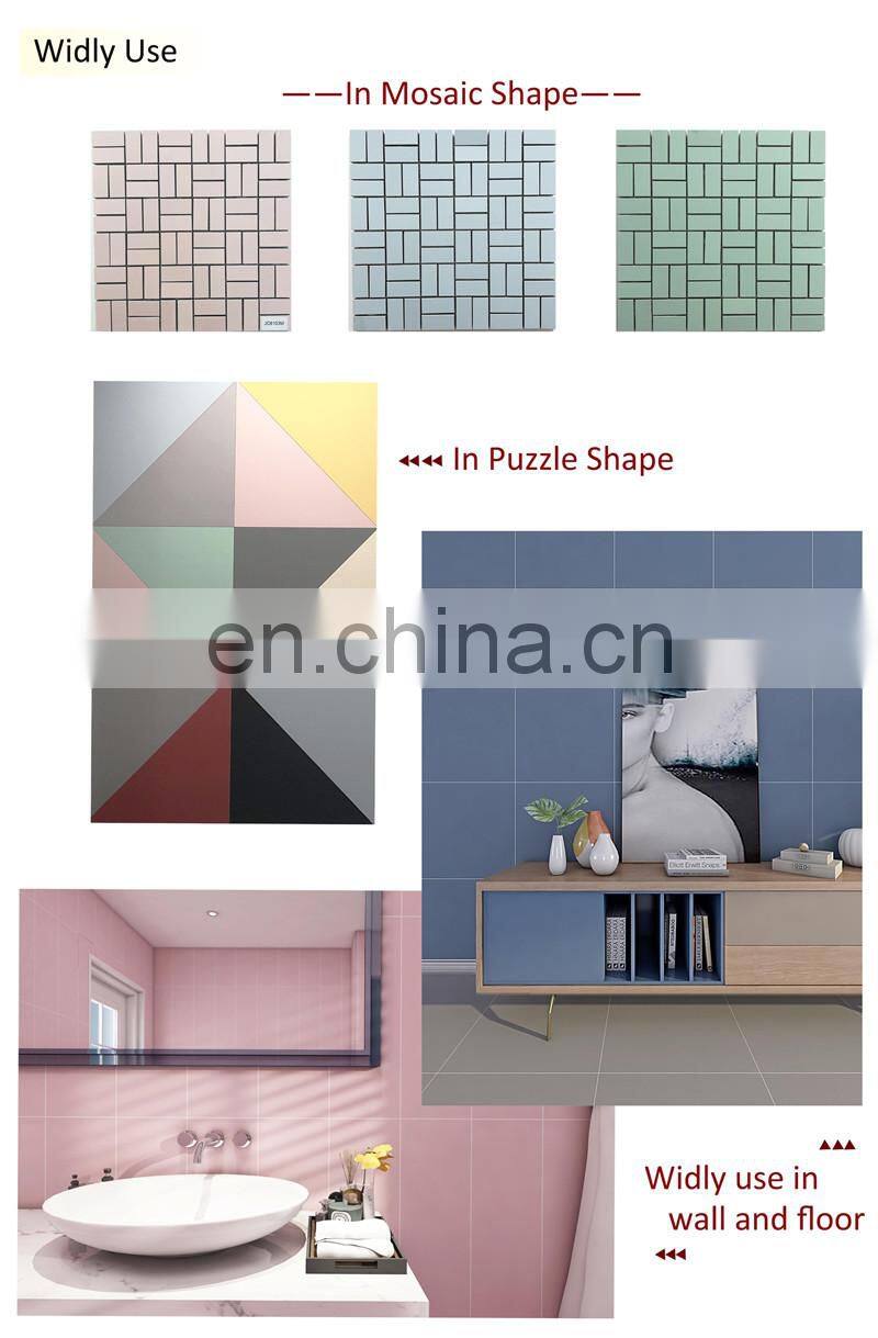 Foshan Ceramics pure color red/yellow/blue/green/pink 60x60 decorative wall and floor tiles