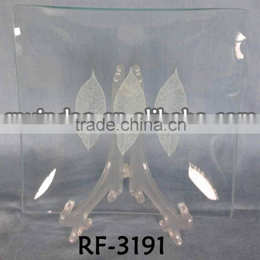 Hot Sale Good Quanlity Nice Designed Personalized Art Glaass Plate for Gift Made In China