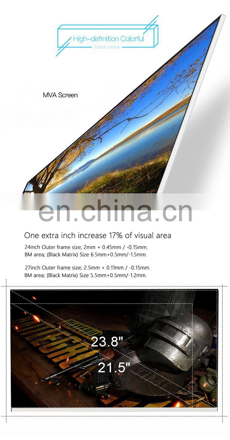 24 Inch PC Monitor 75Hz 165Hz TN Lcd Display Desktop Gaming Computer Curved Panel Screen HDMI/DP/VGA