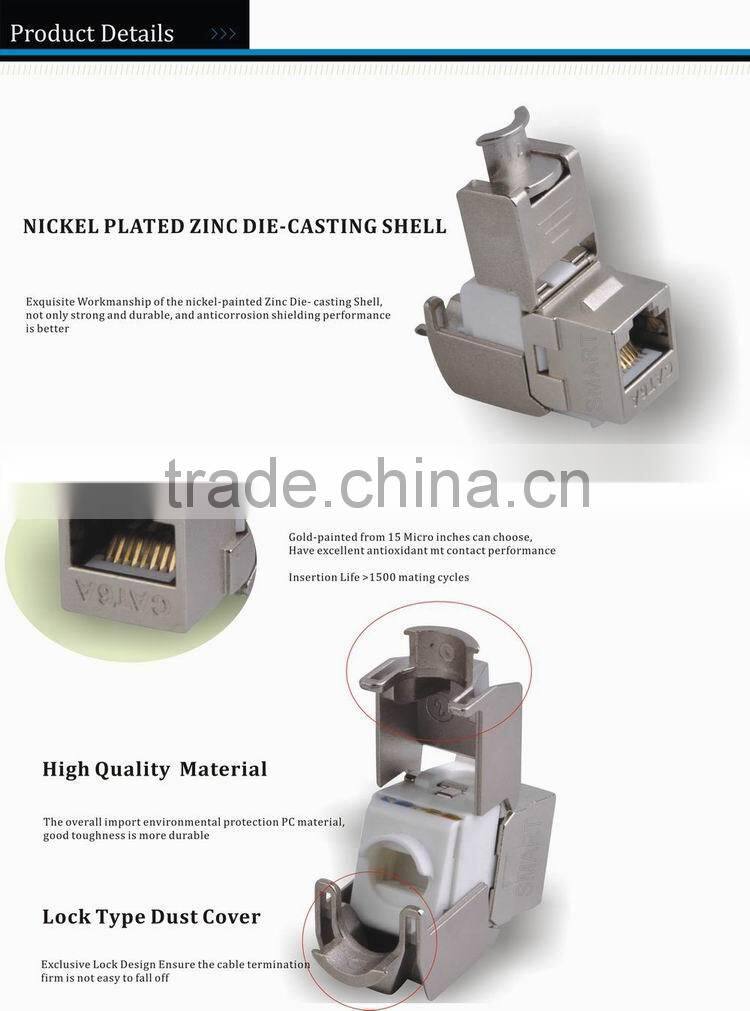 Keystone Jack CAT6a Shielded Modular Jack