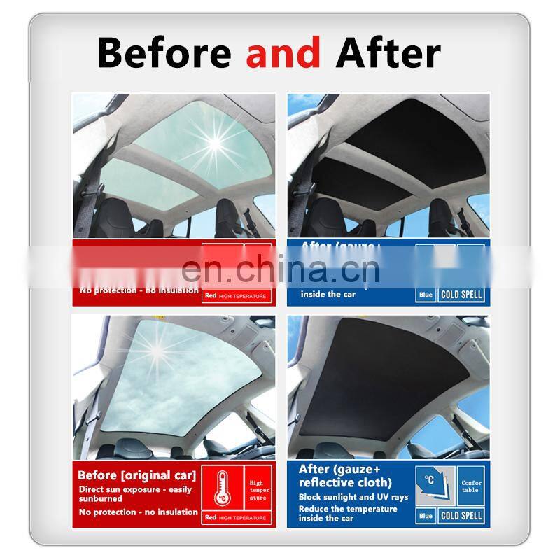 factory price black car sun shades for tesla model s