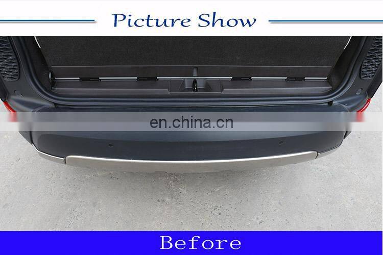Black Stainless Outside Rear Tail Door Sill Scuff Threshold Protector Cover Plate For Land Rover Discovery 5 L462 2017 2018 LR5