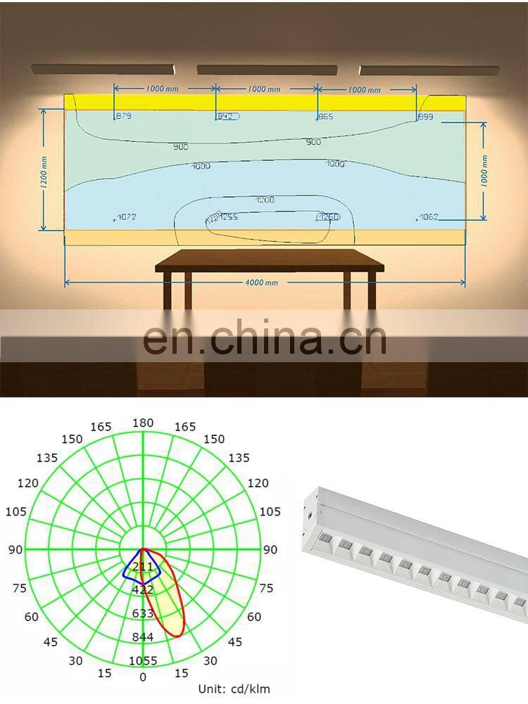 Hot Selling Supermarket Modern Office Hotel Hanging Decoration Ceiling Led Linear Pendant Light