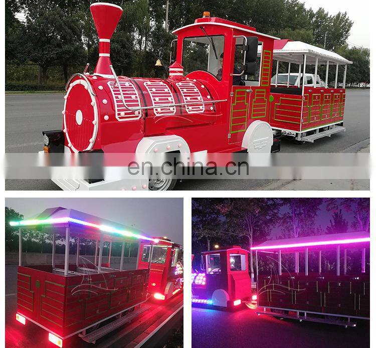 Kids Christmas Amusement Park Train Shopping Mall Electric Trackless Train For Sale