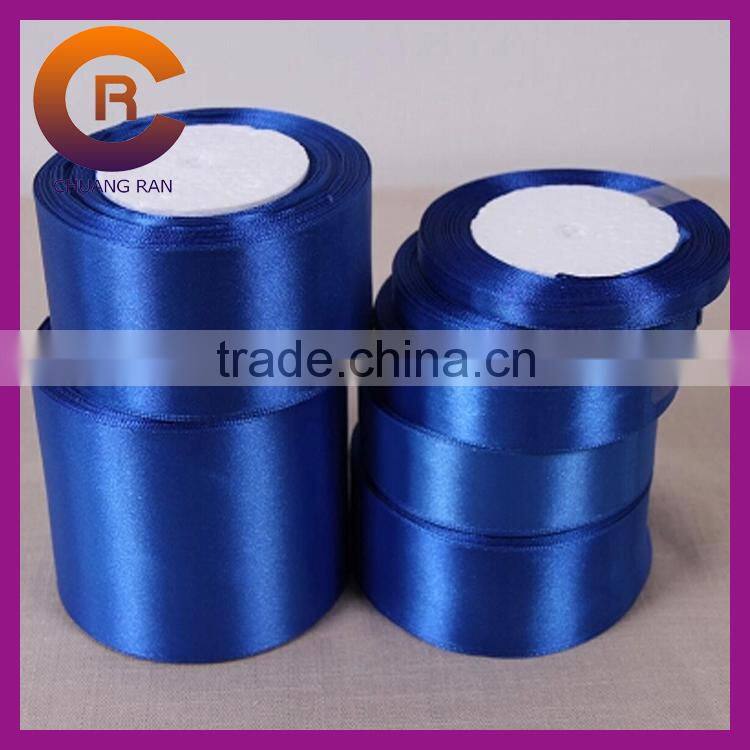 Deep blue different sizes custom printed cheap christmas ribbon