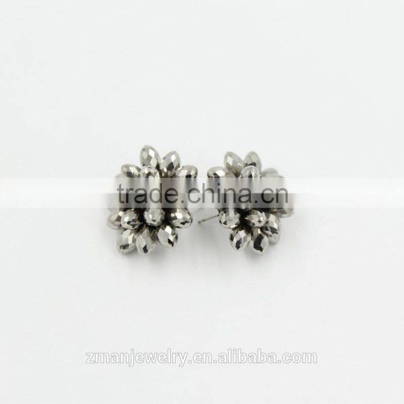 2015 Hot Sale Fashion Cluster Earring Beads Stud Earring Base