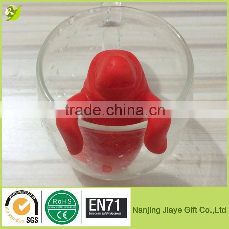 FDA Approved Colorful Glass Tea Bottle Infuser Manatea Shape