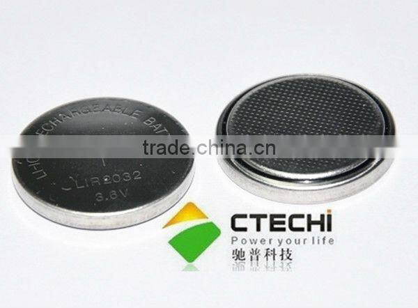 3.6v li-ion rechargeable battery lir2032