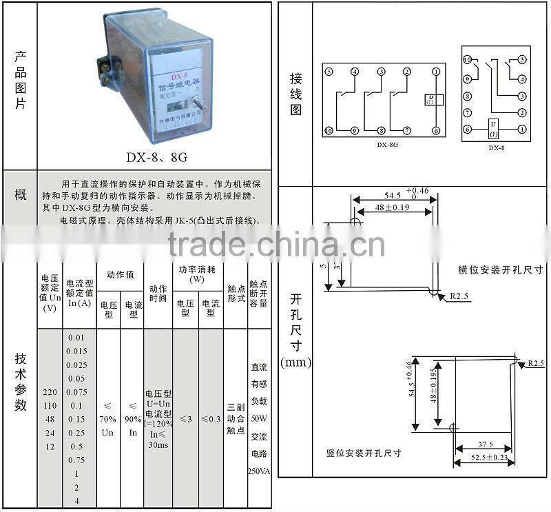 DX-type automotive relay