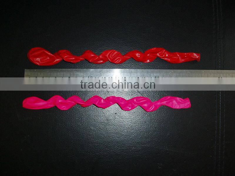 Screw shape latex ballons