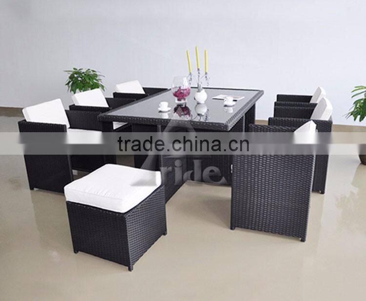 Rattan Garden Furniture Set Poly Wood Outdoor Aluminum Patio Rattan Garden Furniture Set