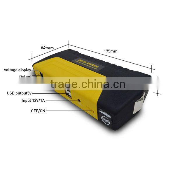 2015 Fashion design portable jump starter with 16800mah car jump starter power bank