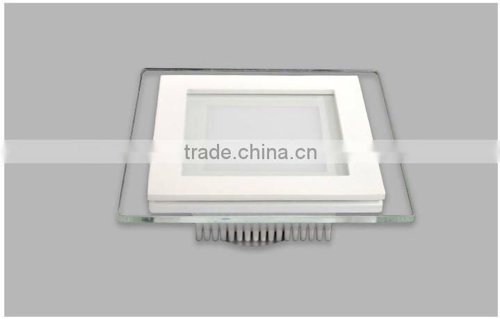 Dimmable 6w 12w 18w Square Glass LED Panel Light SMD 5730 LED Square Kitchen Lamp Indoor Lighting