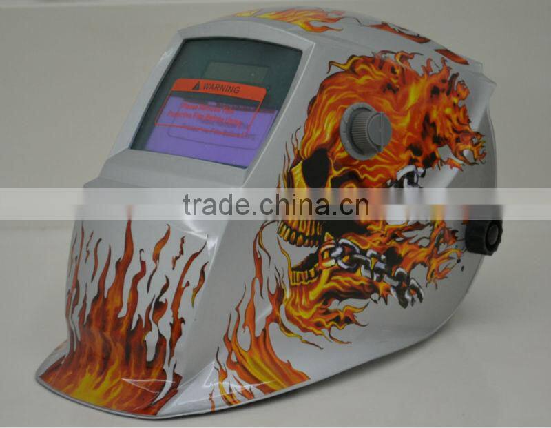 Flame Skull Auto-Darkening Welding Helmet/Mask with 9-13 Variable