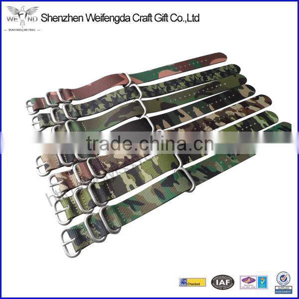 20mm Camouflage Nato Cuff Nylon Watch Band