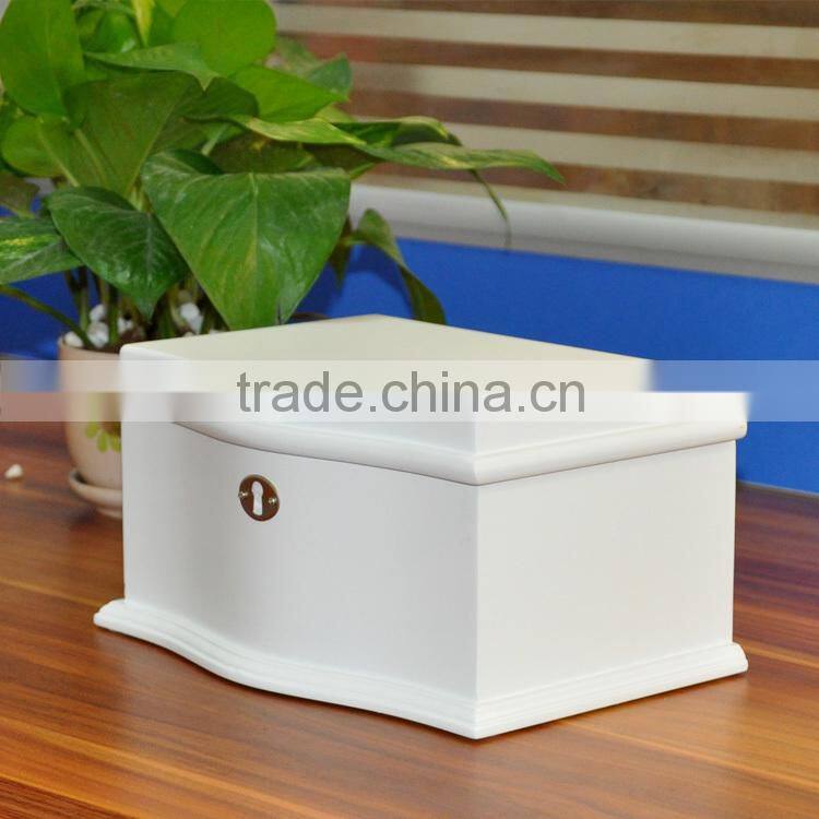 high quality varnish white color gift wooden box make up saving wooden box accessories wooden box birthday gift wooden box